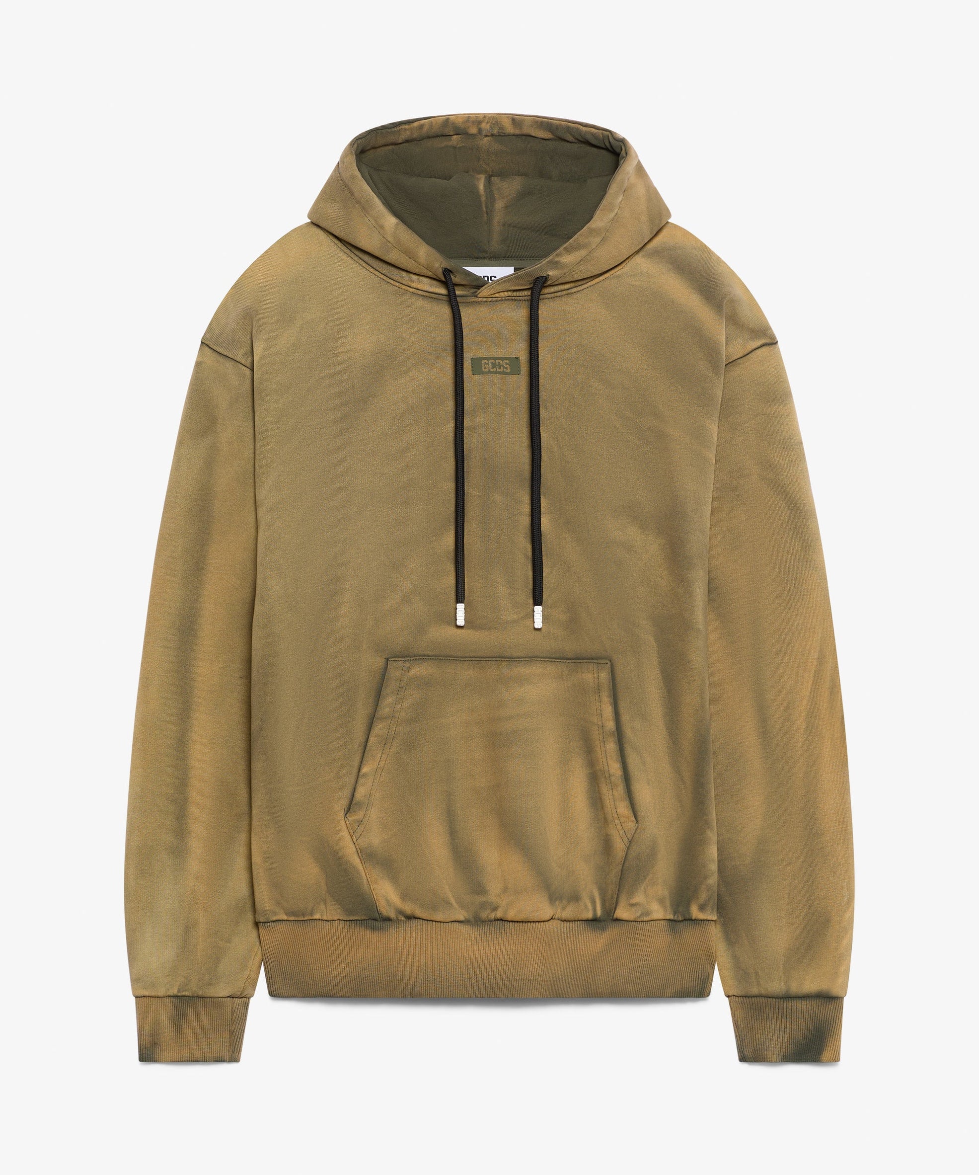 GCDS - קפוצ'ון PATCH LOGO SCLARIZED HOODIE MILITARY GREEN B2CM1911JE7-88