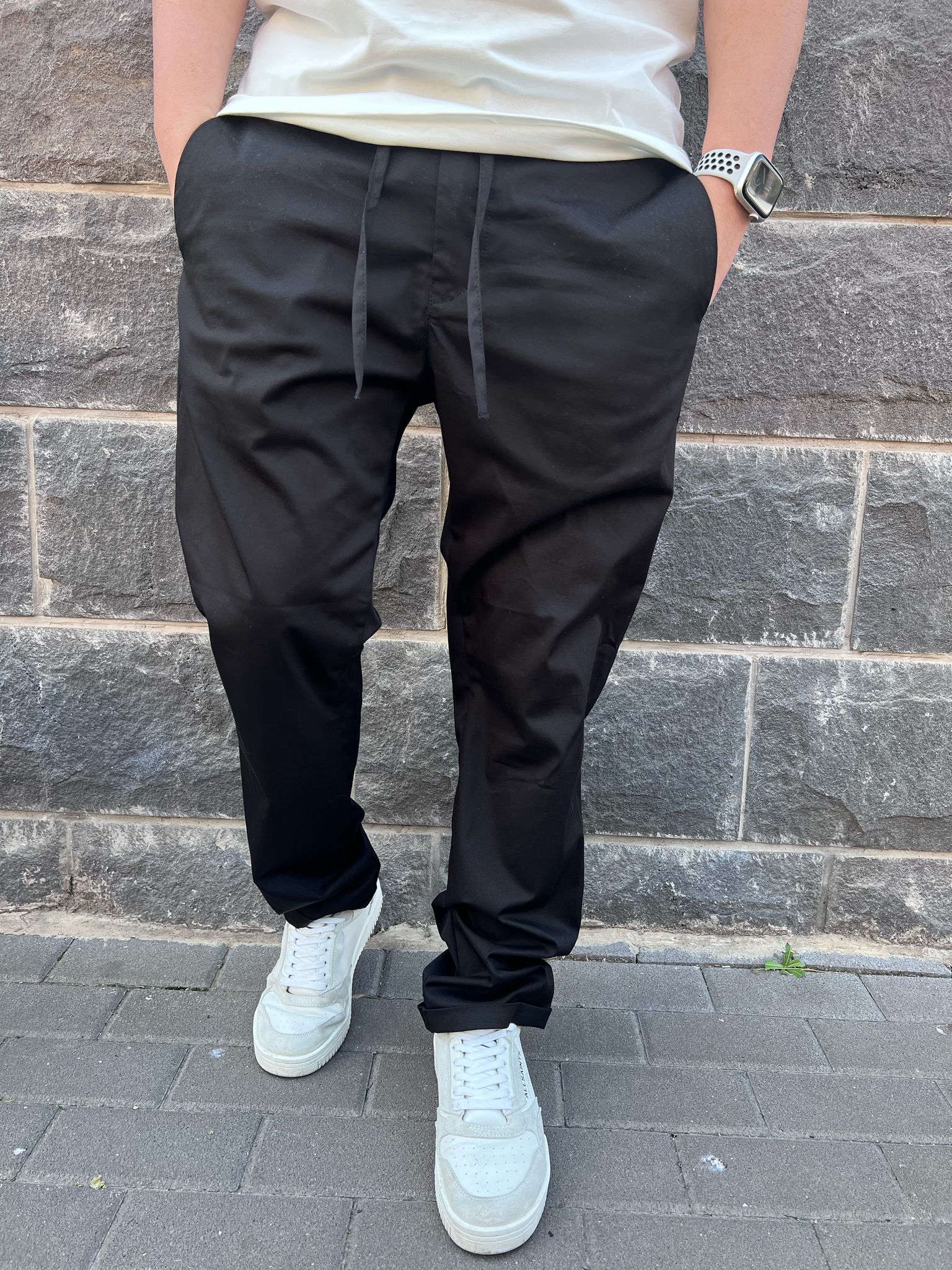 קרייזר - מכנסיים אוברסייז EMMA 25S02 BLACK STRAIGHT