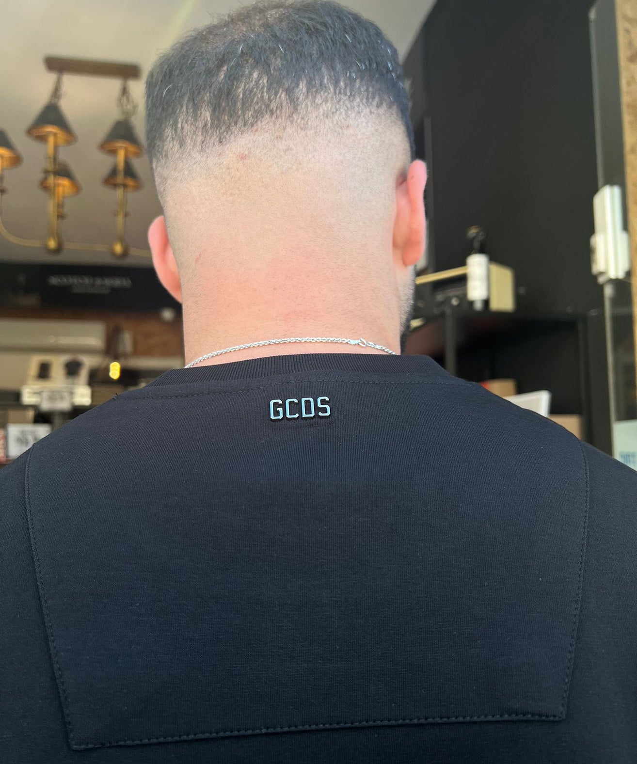 GCDS -חולצה טי אוברסייז MT16-001 שחור