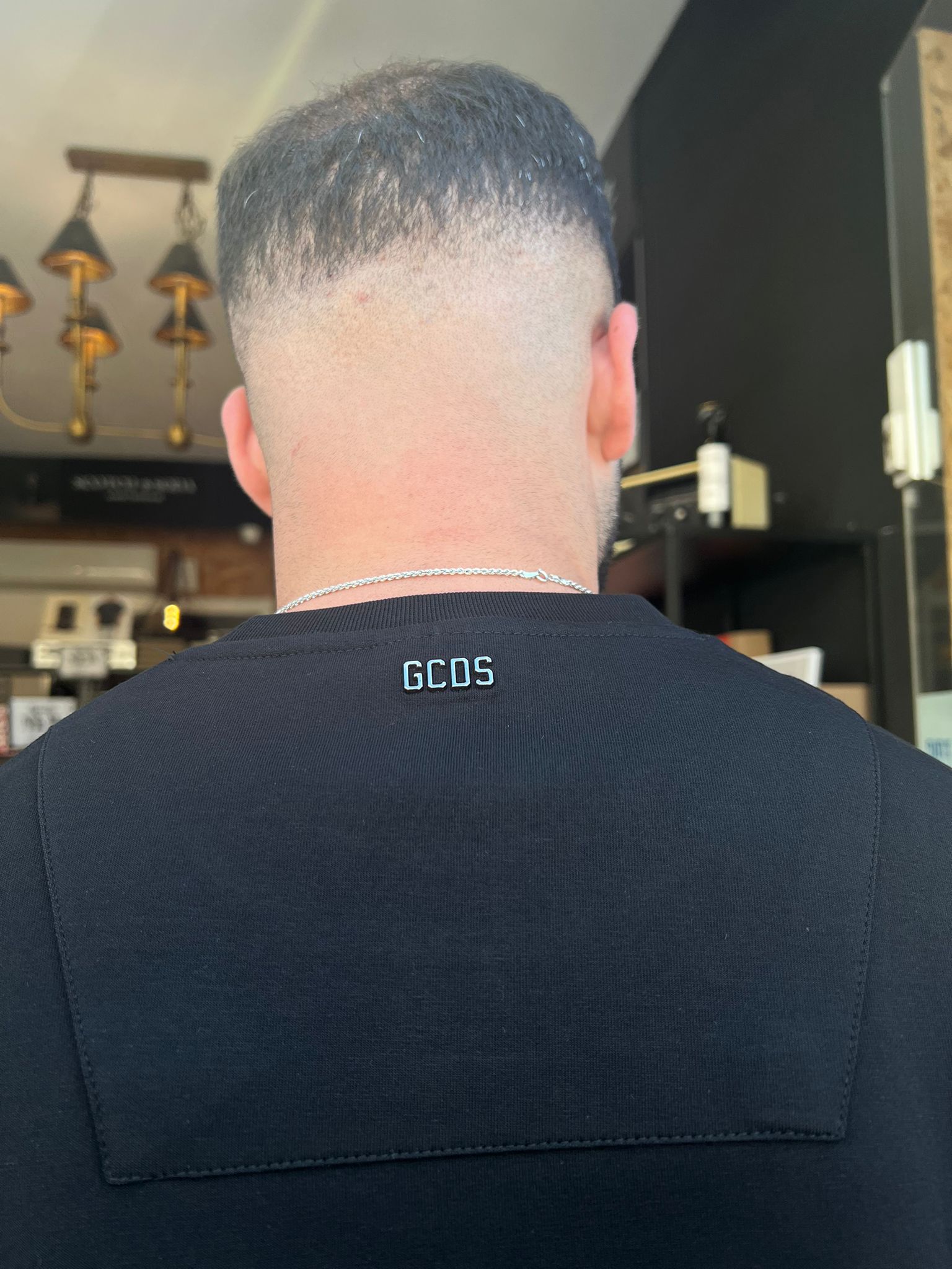 GCDS -חולצה טי אוברסייז MT16-001 שחור