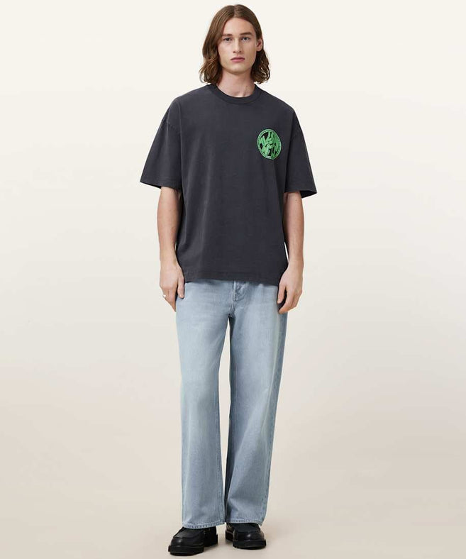 אולסיינטס - אוברסייז שרוול קצר M041PC Washed Black