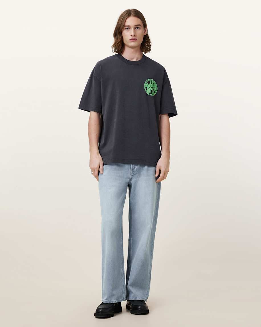 אולסיינטס - אוברסייז שרוול קצר M041PC Washed Black