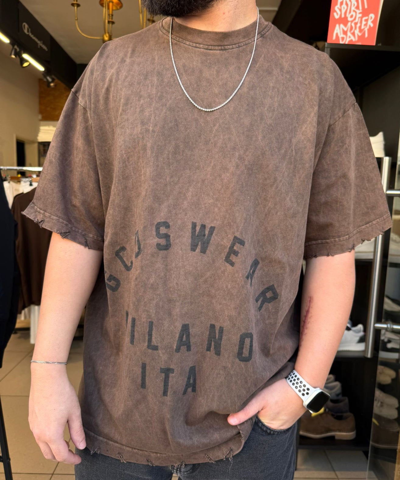 GCDS - חולצה טי אוברסייז FADED B2CM2312JF1