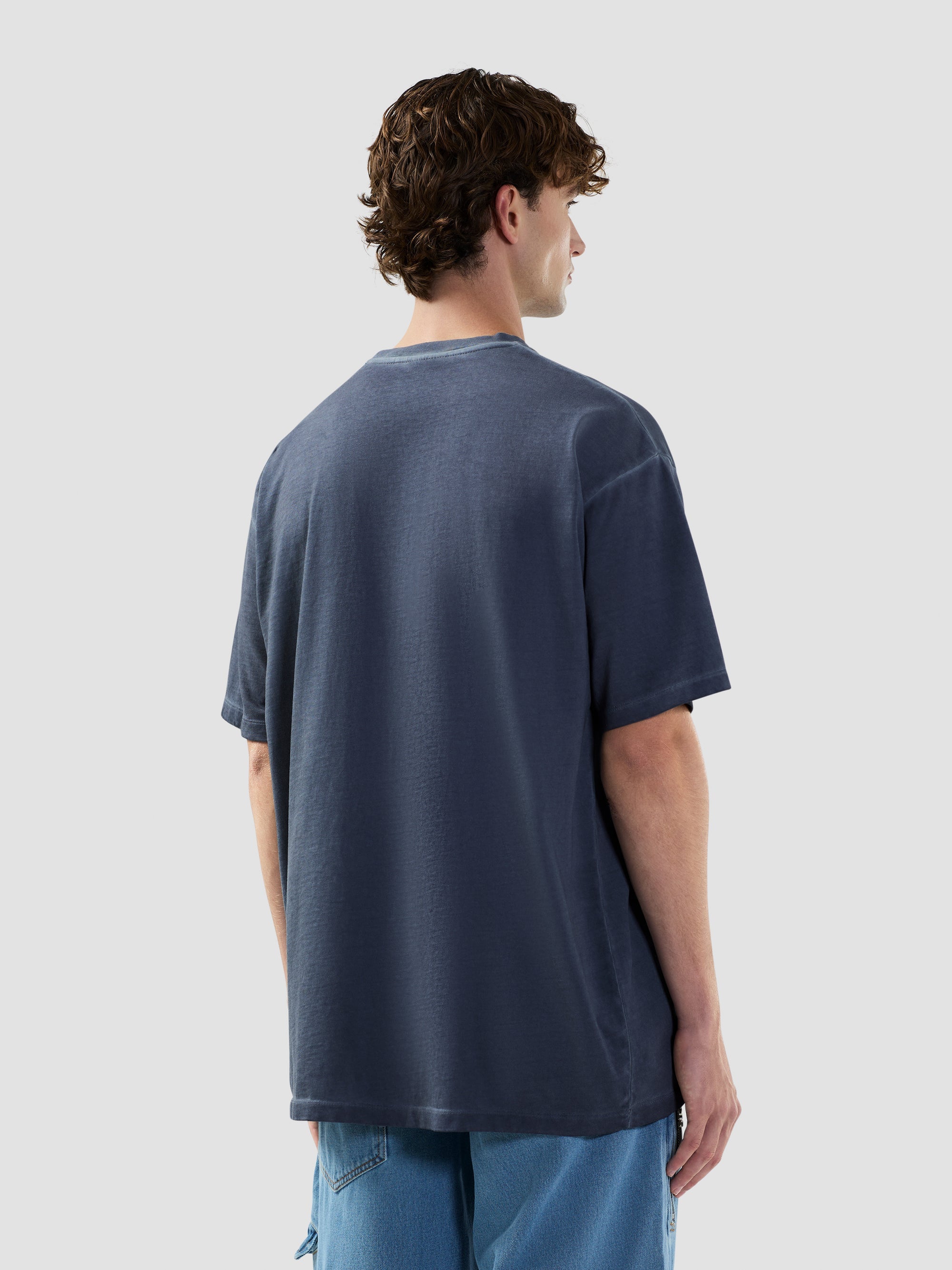 GCDS - חולצה טי אוברסייז PATCH LOGO SOLARIZED B2SM2313JF1