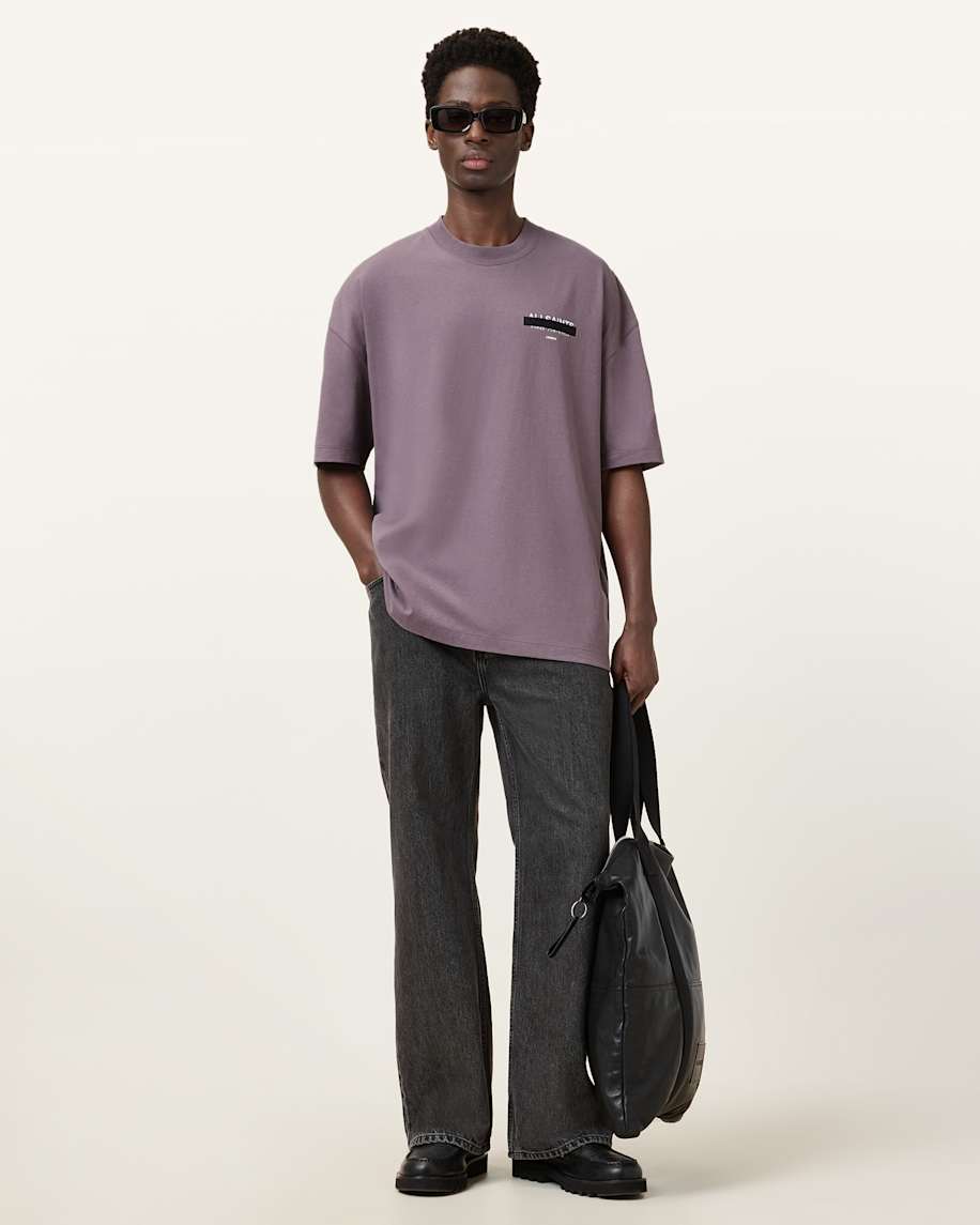 אולסיינטס - אוברסייז שרוול קצר M002PC PUCE PURPLE