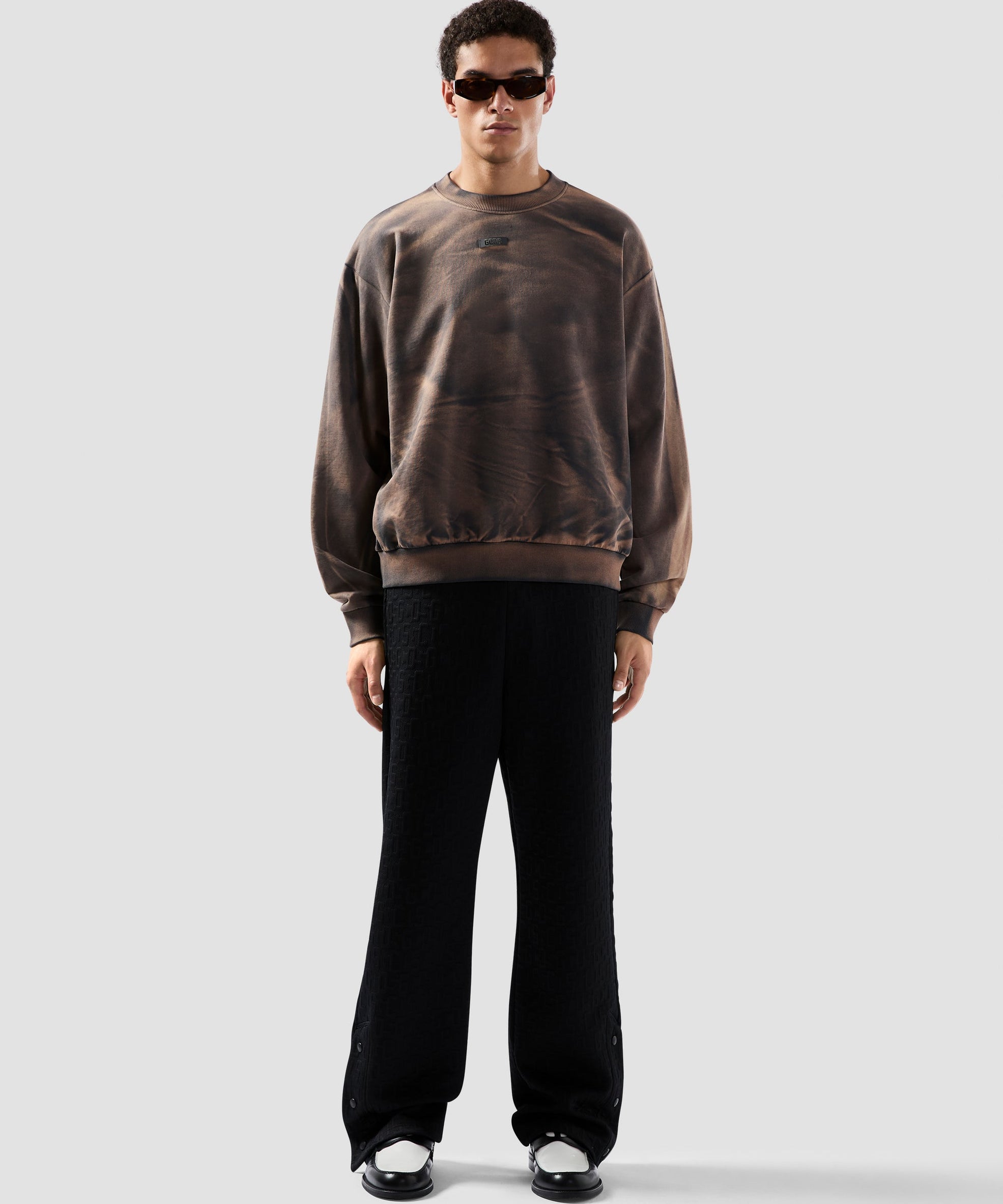 GCDS - פוטר PATCH LOGO SOLARIZED CREWNECK B2CM1512JE7-98 DARK GREY