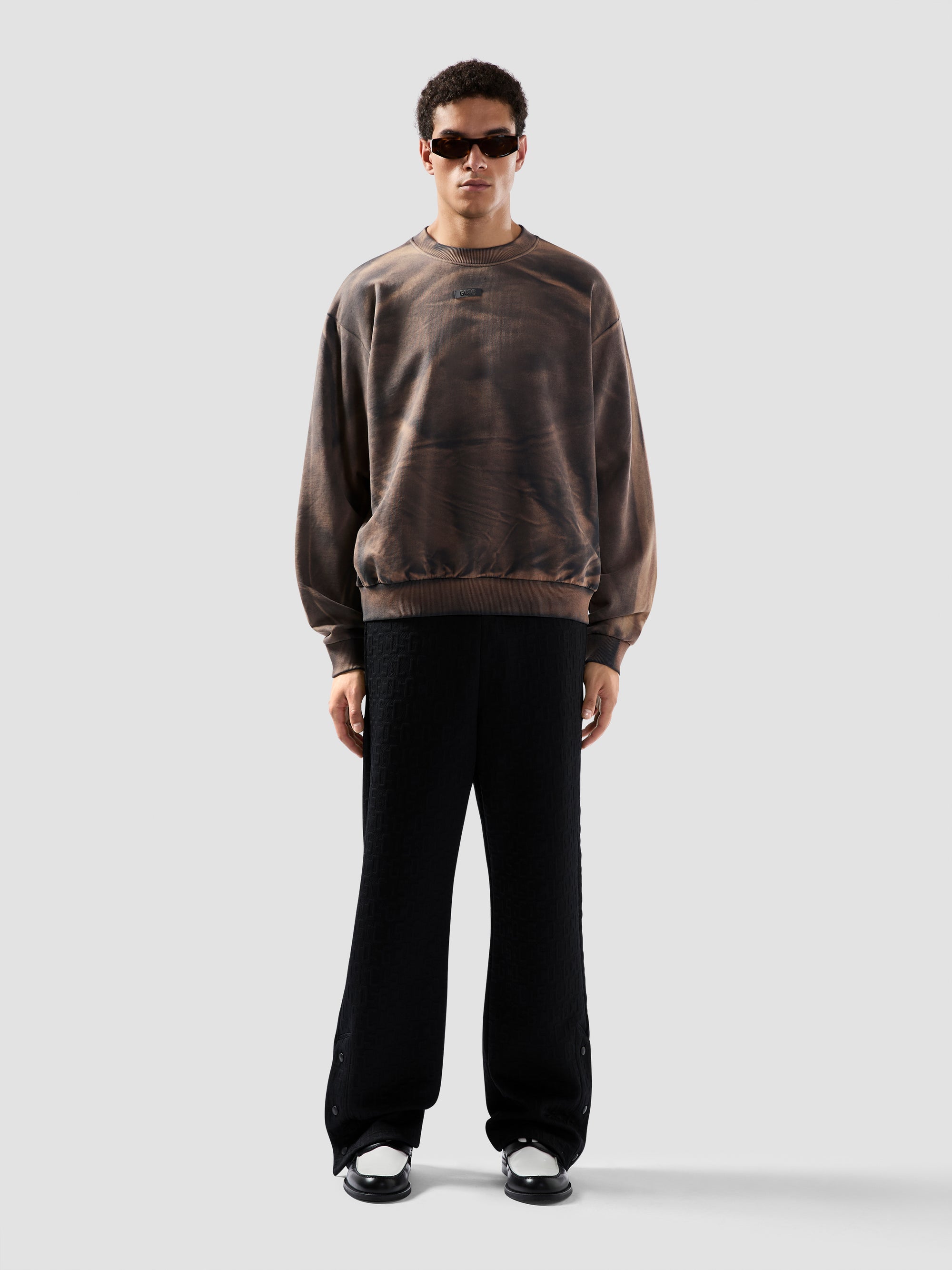 GCDS - פוטר PATCH LOGO SOLARIZED CREWNECK B2CM1512JE7-98 DARK GREY