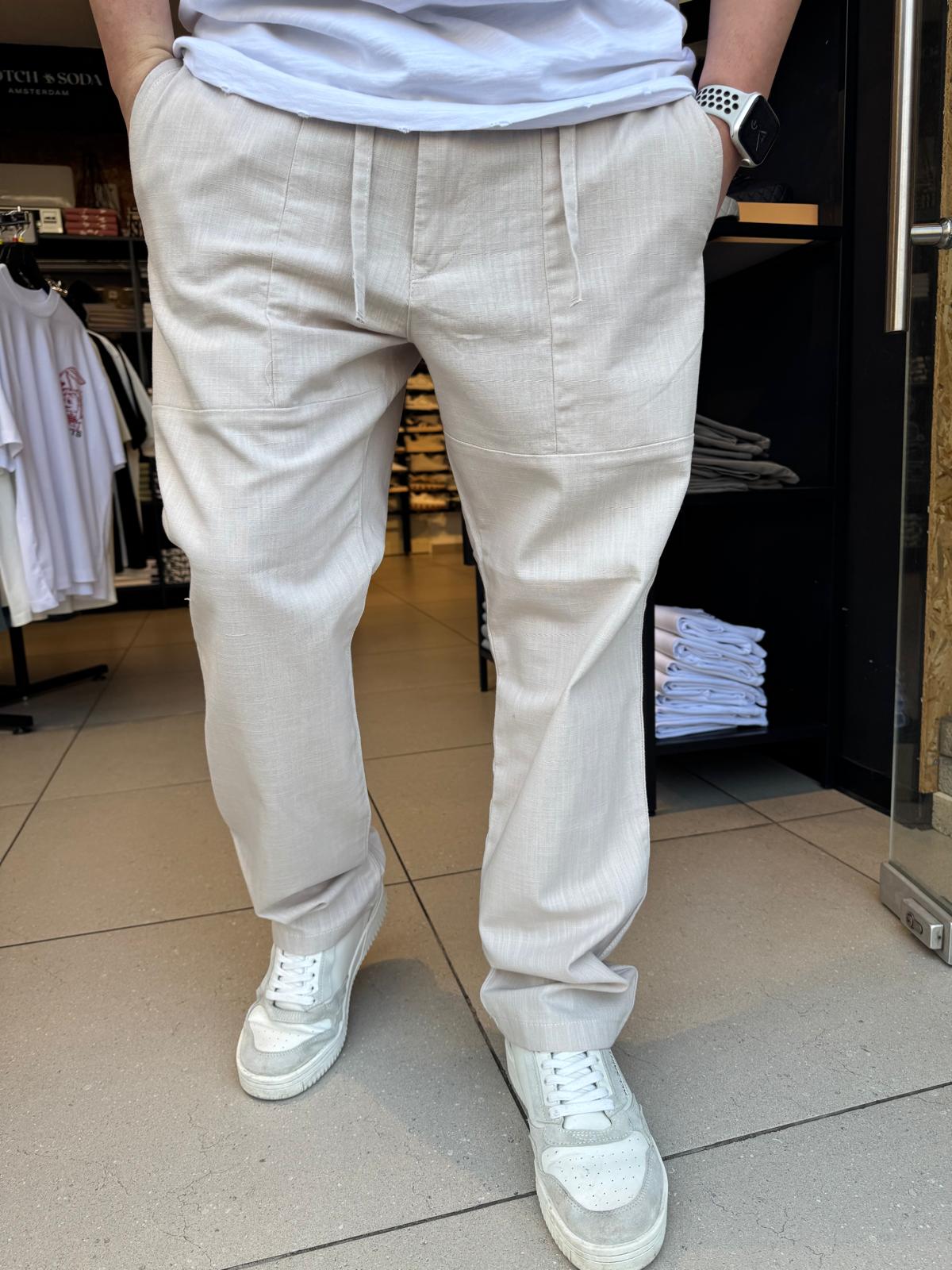 קרייזר - מכנס פשתן 25S20 OHAD STONE-STRAIGHT