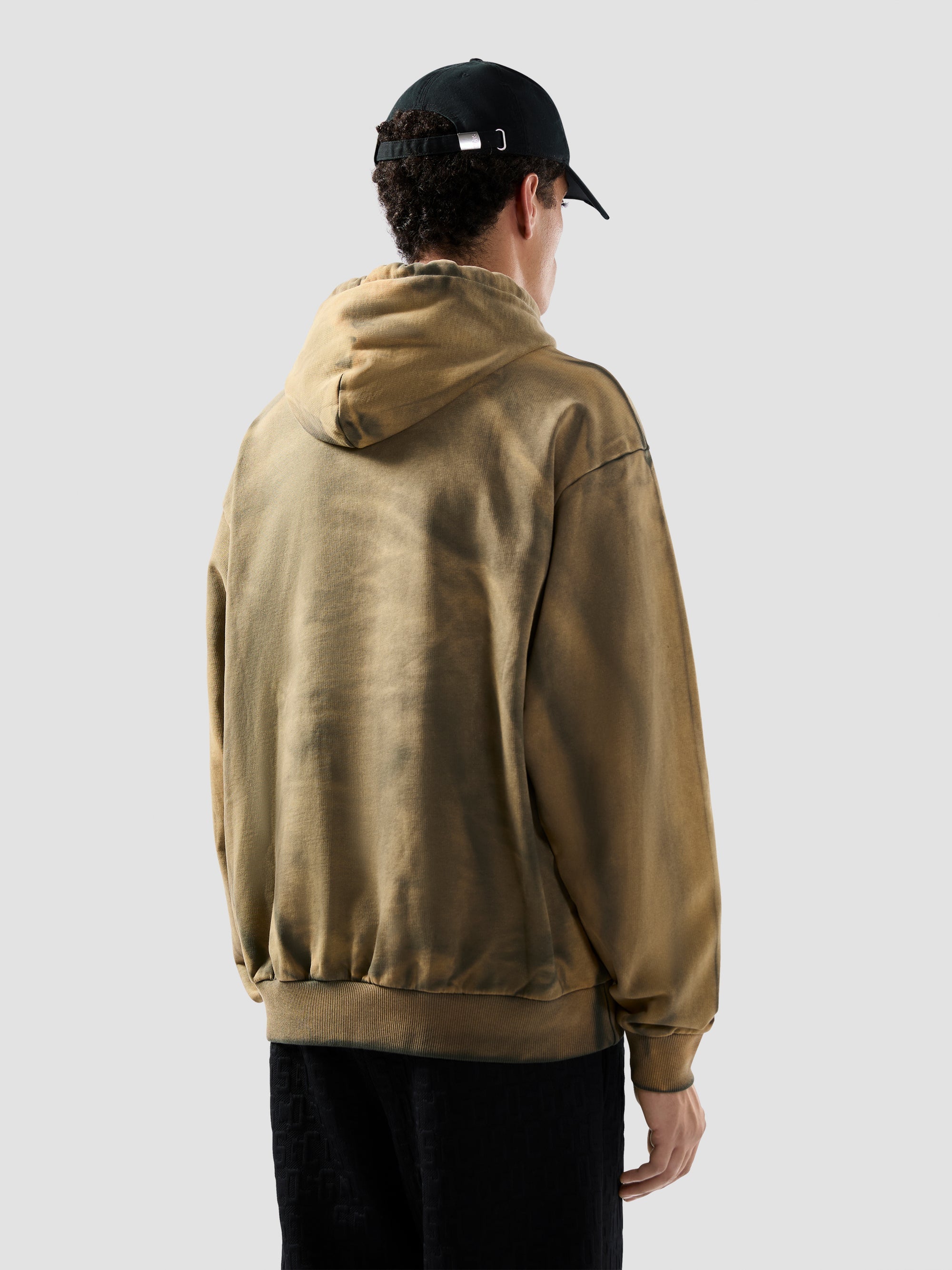 GCDS - קפוצ'ון PATCH LOGO SCLARIZED HOODIE MILITARY GREEN B2CM1911JE7-88