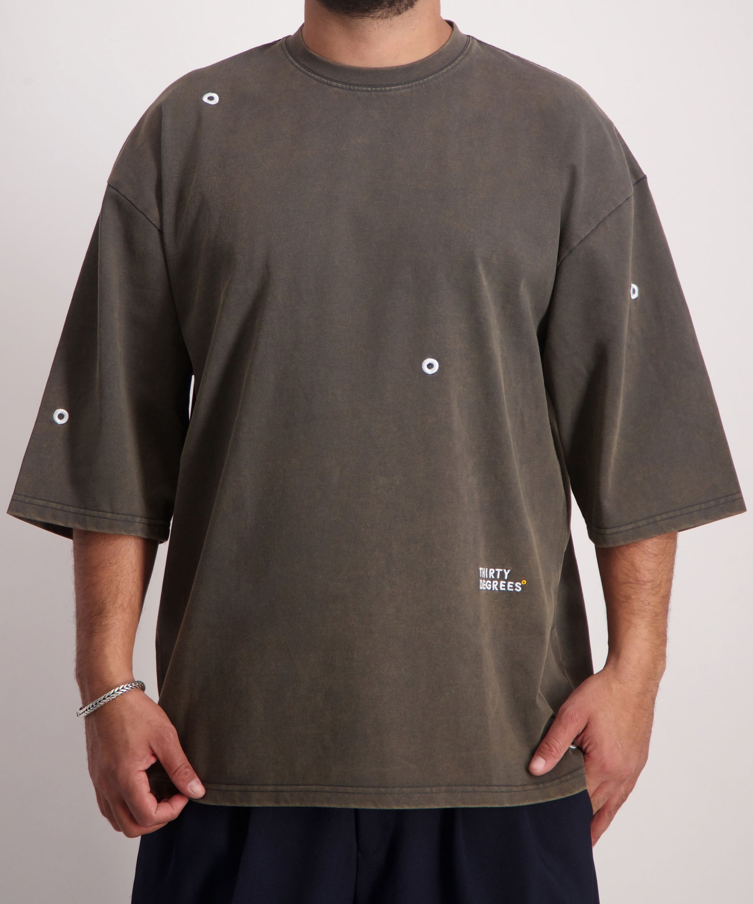 THIRTY DEGREES חולצה טי 3/4 - 30 מעלות 30SS26-5 Circels