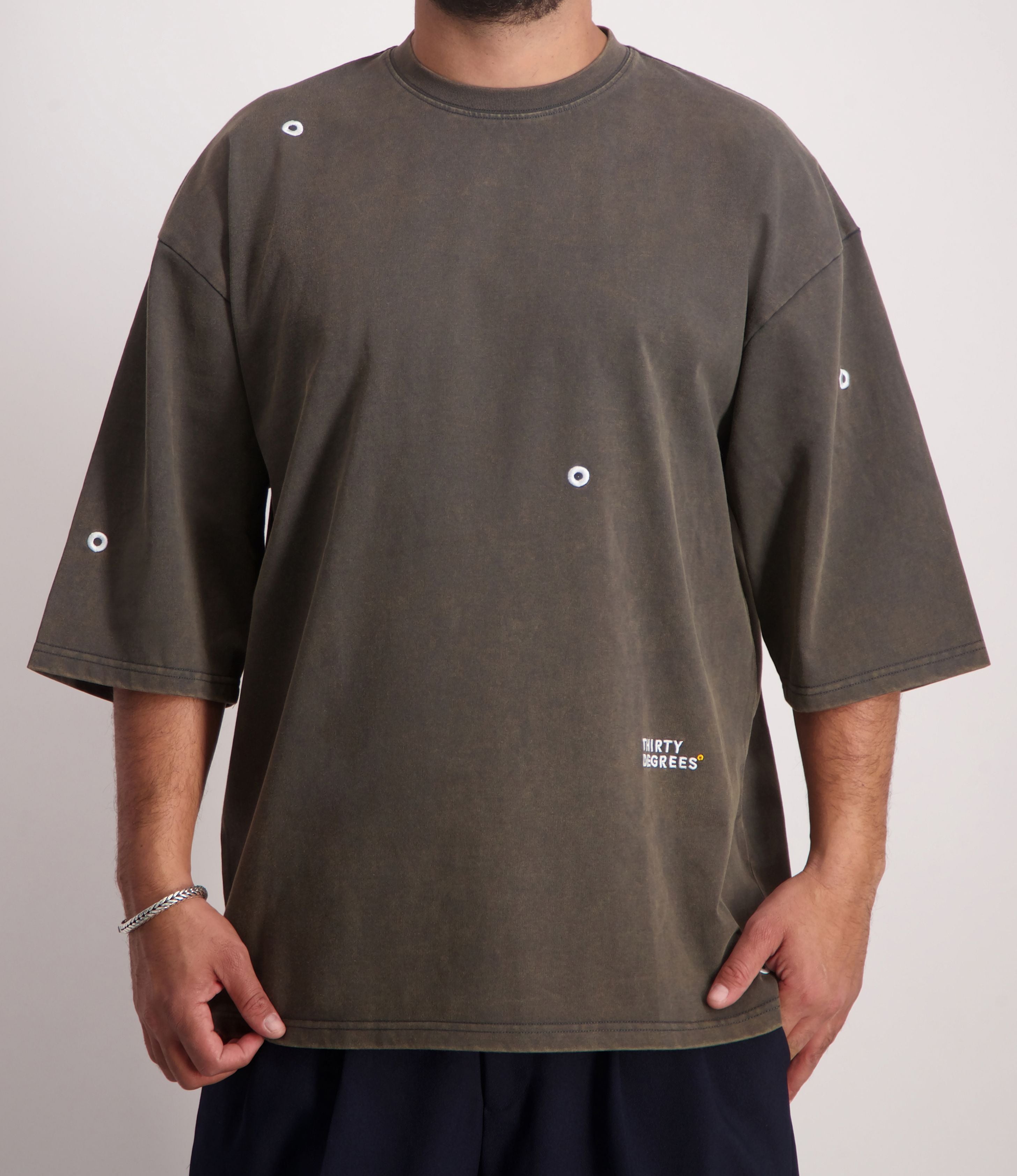 THIRTY DEGREES חולצה טי 3/4 - 30 מעלות 30SS26-5 Circels