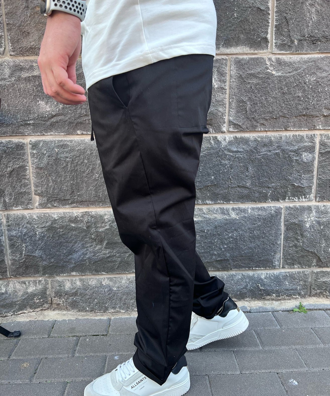 קרייזר - מכנסיים אוברסייז EMMA 25S02 BLACK STRAIGHT