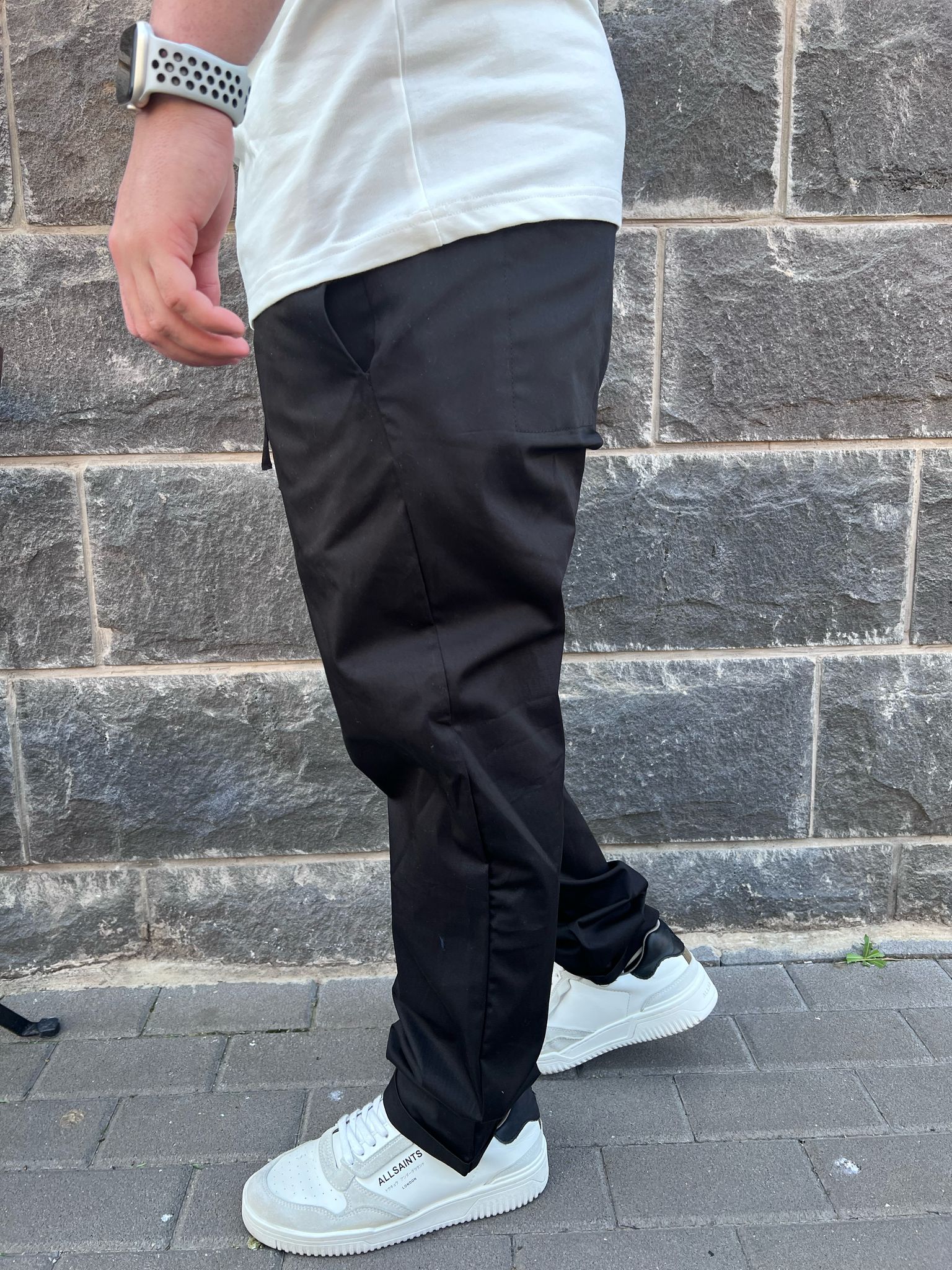 קרייזר - מכנסיים אוברסייז EMMA 25S02 BLACK STRAIGHT