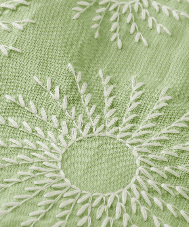 סקוץ' אנד סודה - מכופתרת פשתן רקמה ירוק בהיר 180332 300 SU25