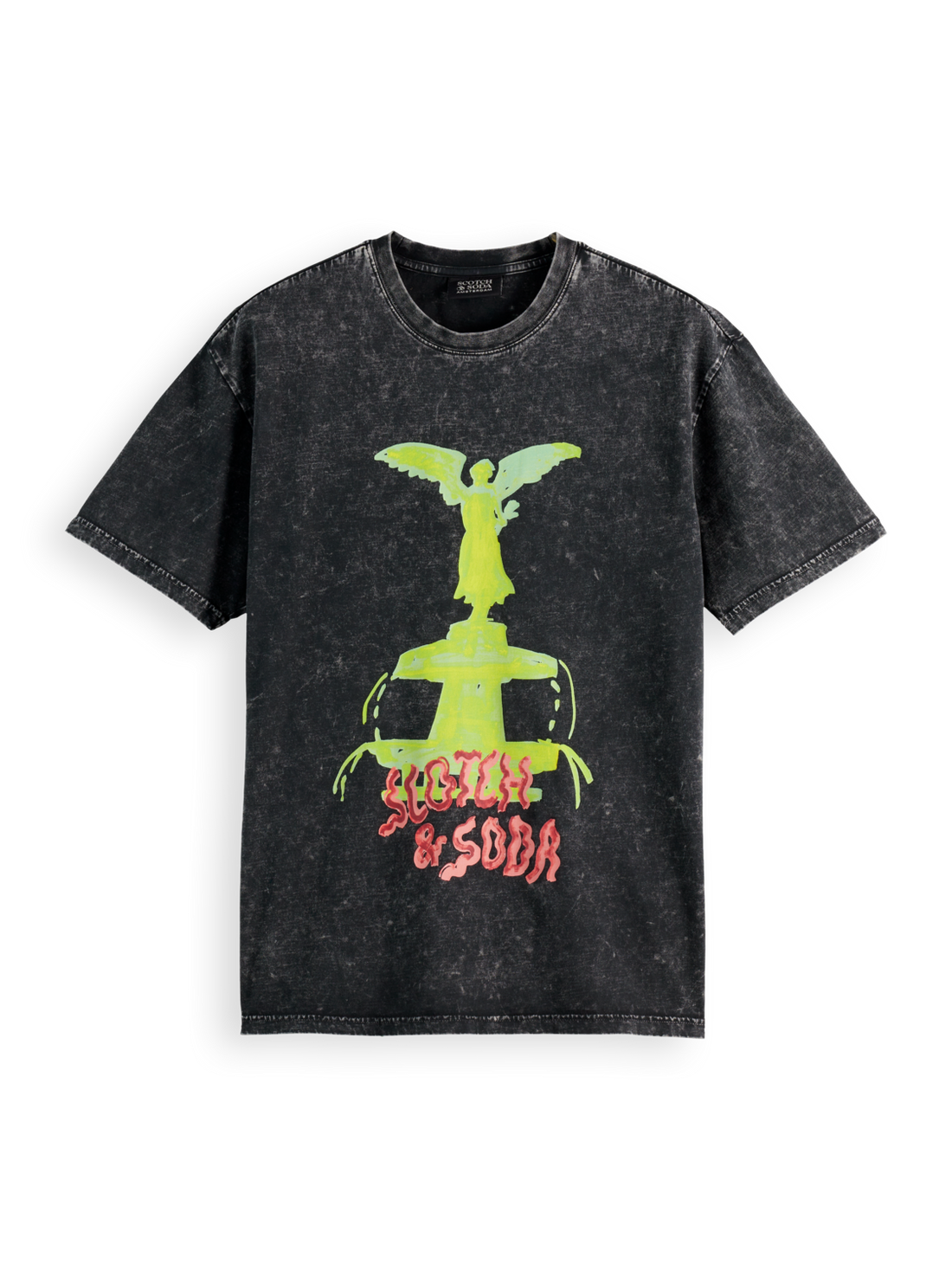 סקוץ' אנד סודה - חולצה טי שרוול קצר בצבע אפור 179952 001 SP25