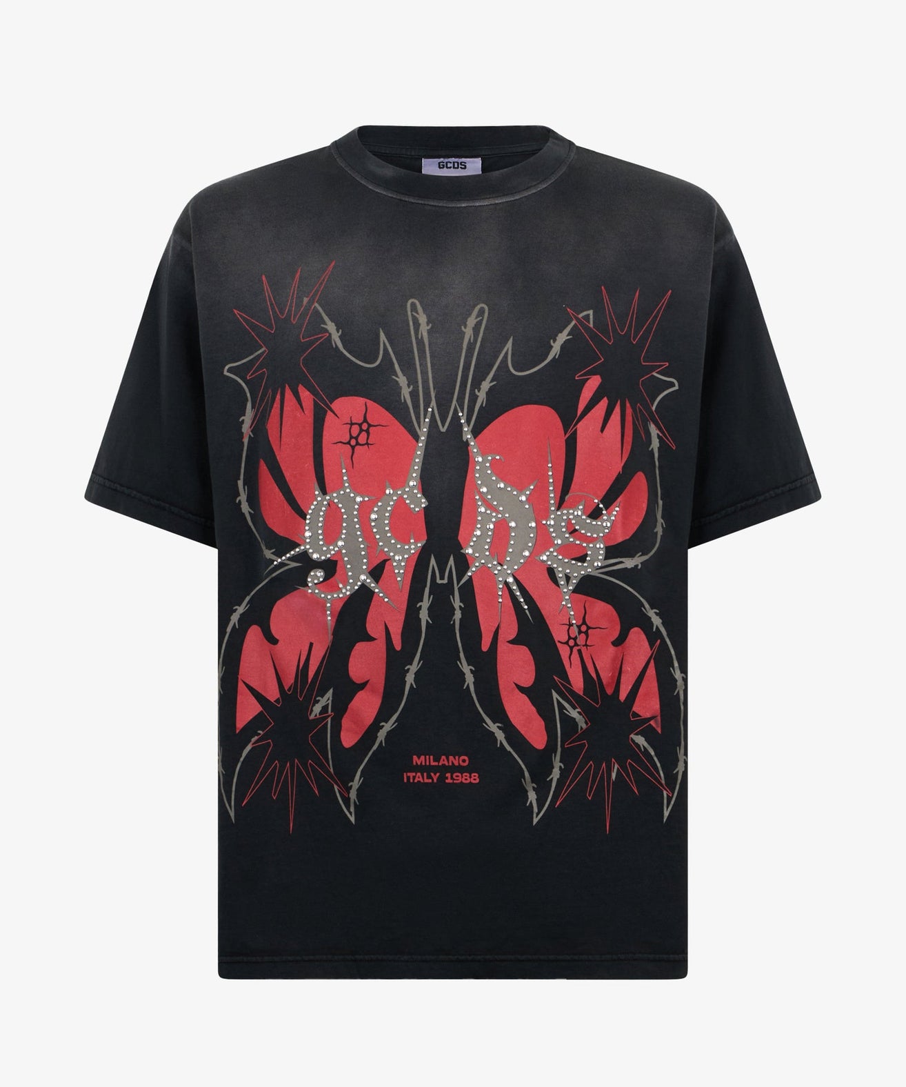 GCDS - חולצה טי אוברסייז B1CU2320JH8 BLACK