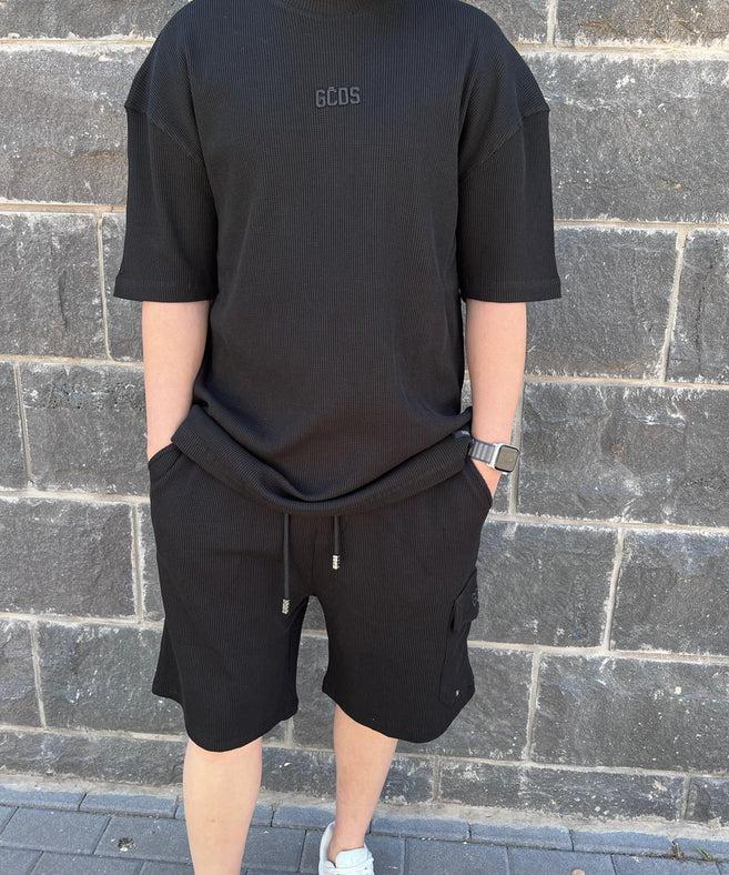 GCDS - חליפה וופל אוברסייז 100% כותנה GC251MS02