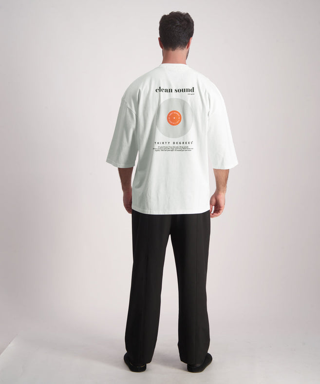 THIRTY DEGREES - 30FW26-22  3/4 טי אוברסייז Clean Soun Tee New