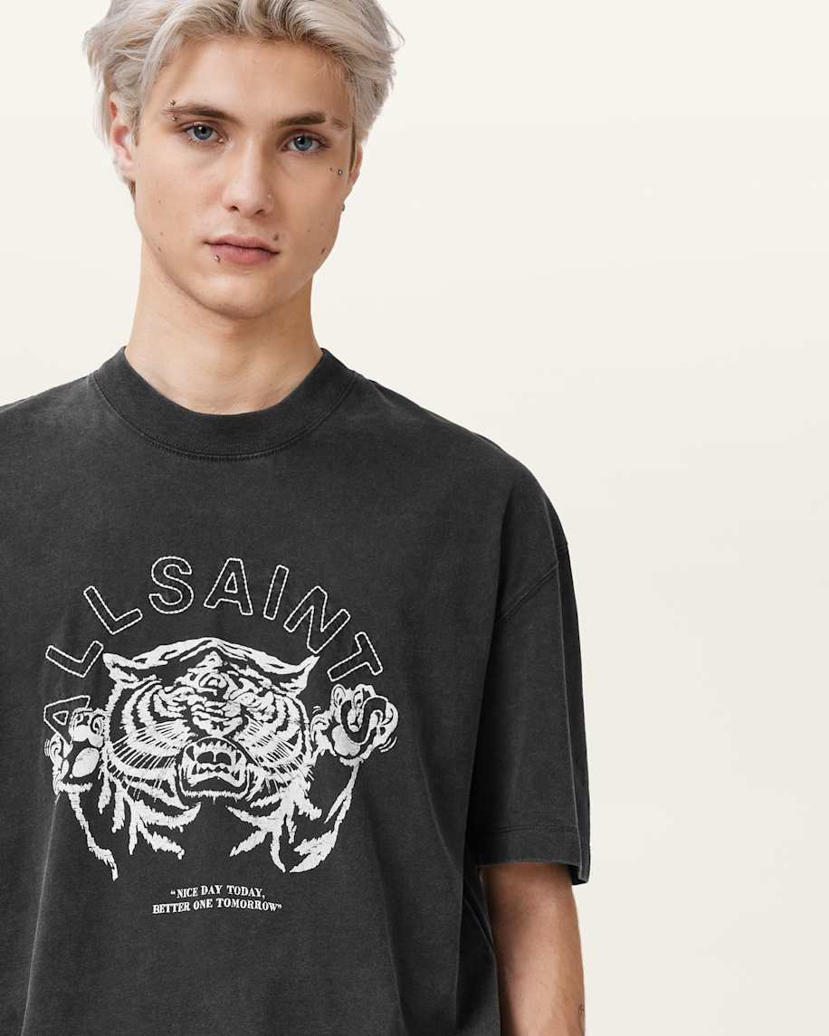 אולסיינטס - אוברסייז שרוול קצר M060PC Washed Black